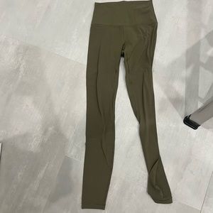 Army green lululemon full length leggings